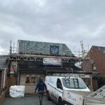 new build roof with van