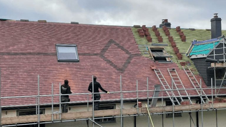 Roofing tiles installation